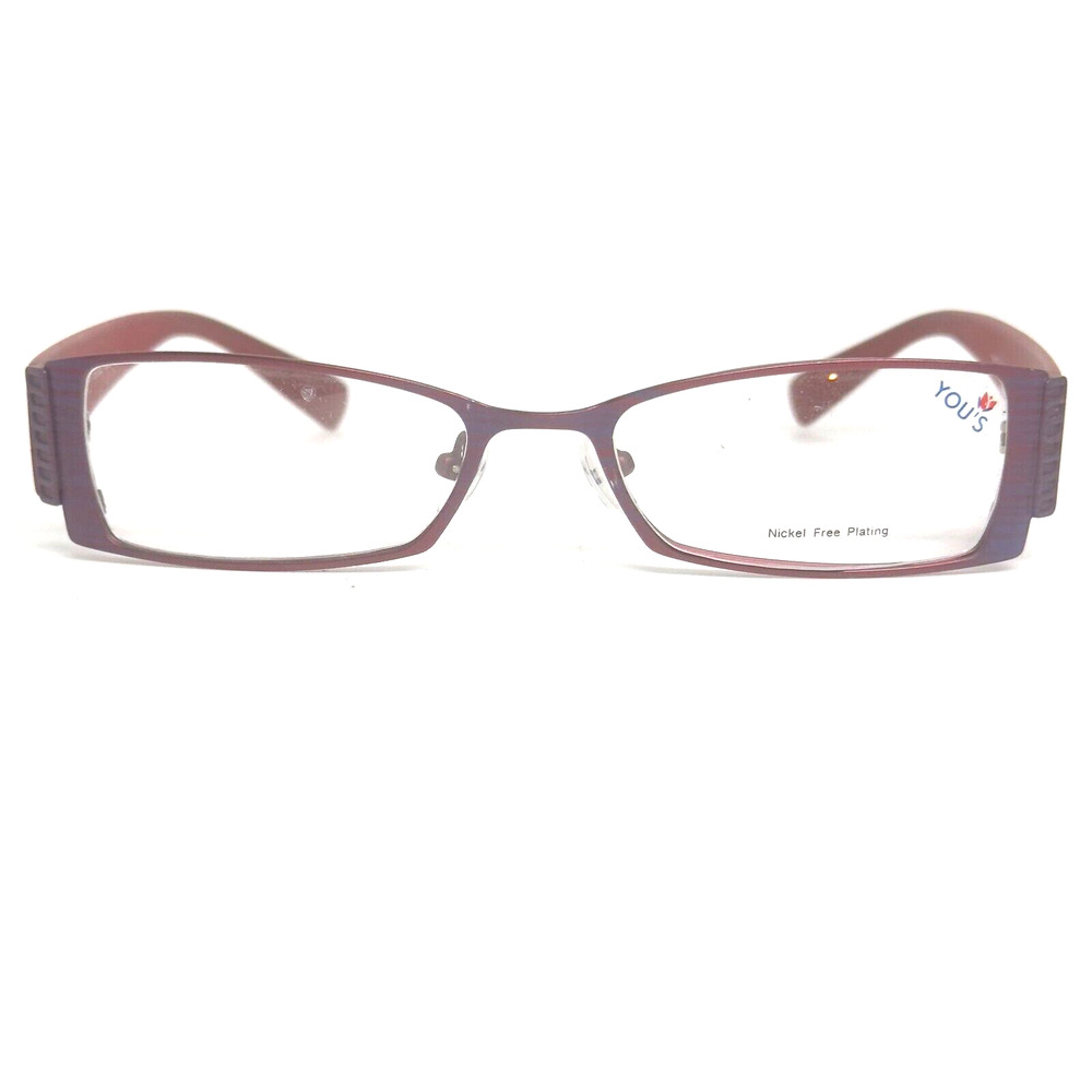 You's Eyeworks Brille 524 col.62 Red Full Rim Rectangle Designer 50-17 H14672‎